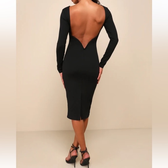 Lulus Dresses & Skirts - Lulu's Va Va Voom black backless midi dress